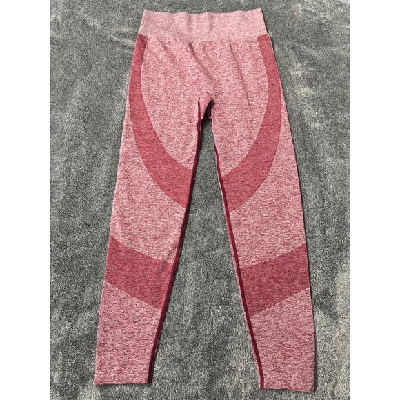 PINK Victoria's Secret Pants - PINK Victoria's Secret Seamless Leggings Maroon Pink Marl High Waist Medium